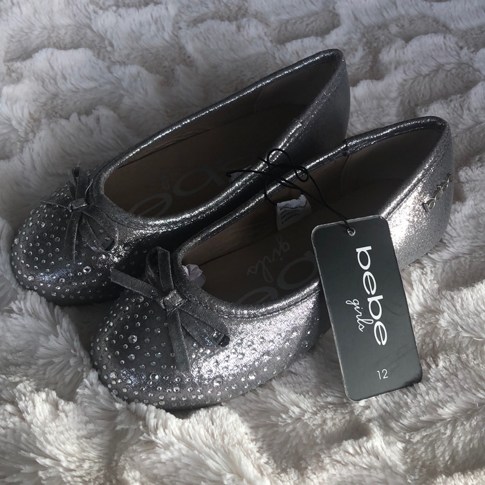 Bebe Girls Silver Shoes
